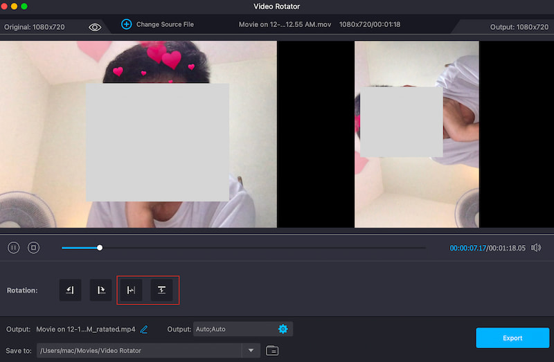 Vidmore Video Converter 垂直・水平反転