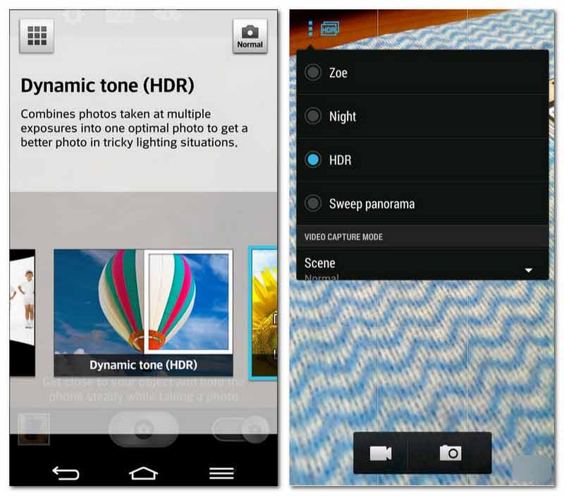 Android デバイス HDR 設定
