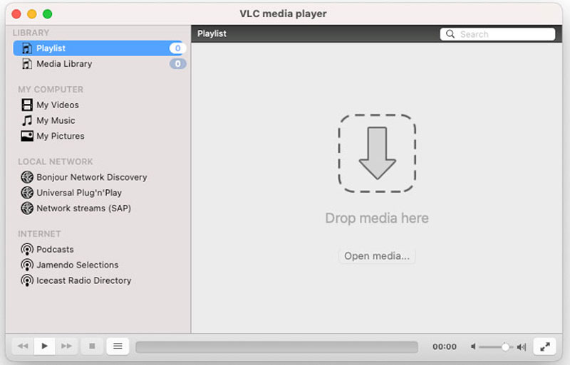 VLCでファイルを開く