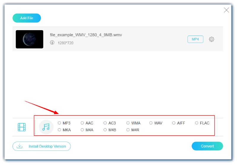WMV ファイルを追加