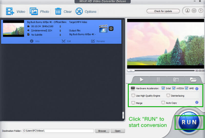 実行をクリック