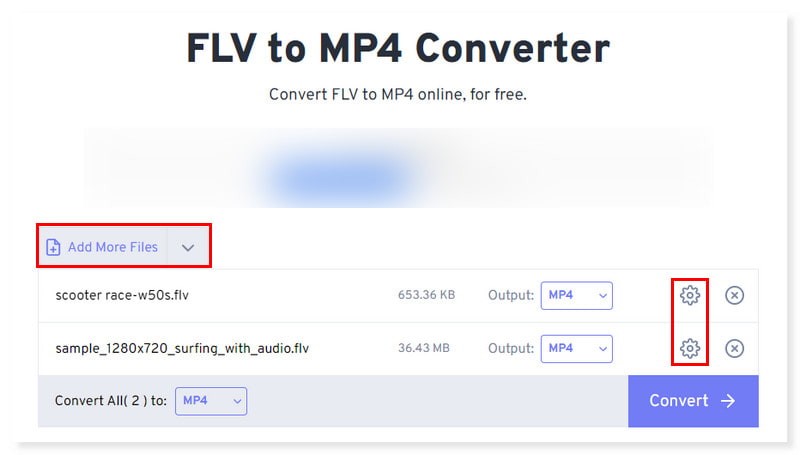 Free Convert FLVファイルを選択