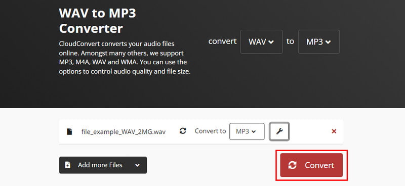 変換ボタンを押す