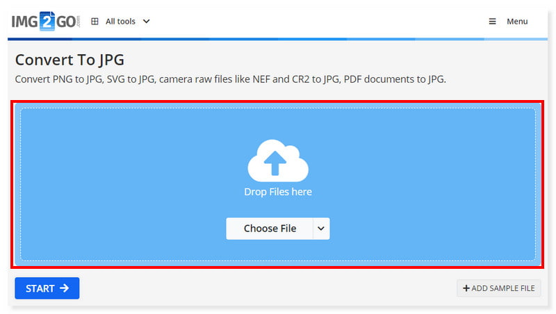 Img2Go JPGコンバーター