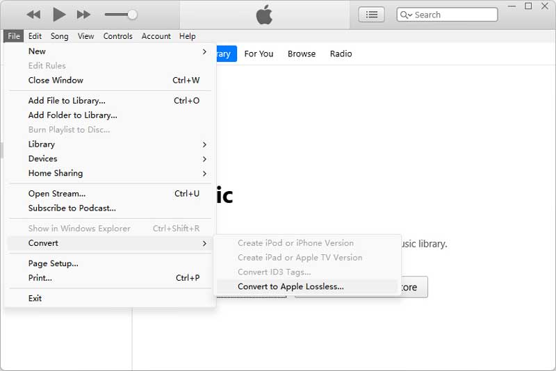iTunes で MP3 を M4A に変換