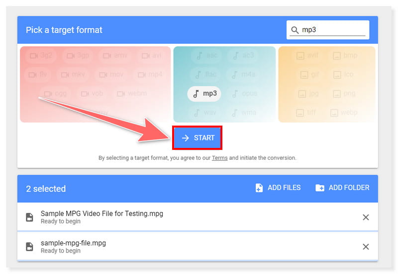 MConverter MP3 ファイルに変換