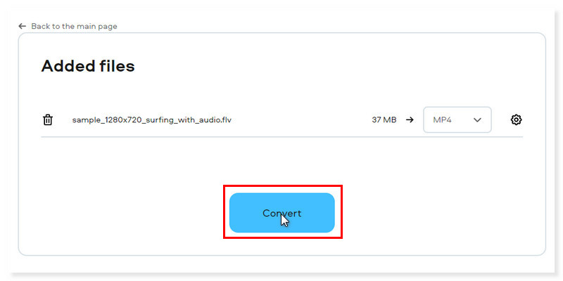 Movavi Online FLVファイルを変換