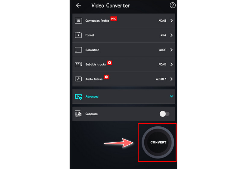 Video Converter アプリ ファイルを変換
