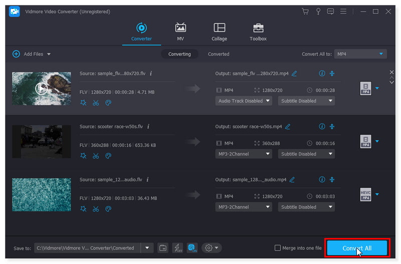Vidmore すべてのFLVファイルを変換