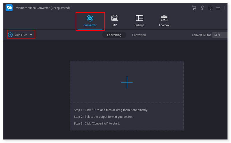 Vidmore コンバーター（オフライン版） ファイルを追加