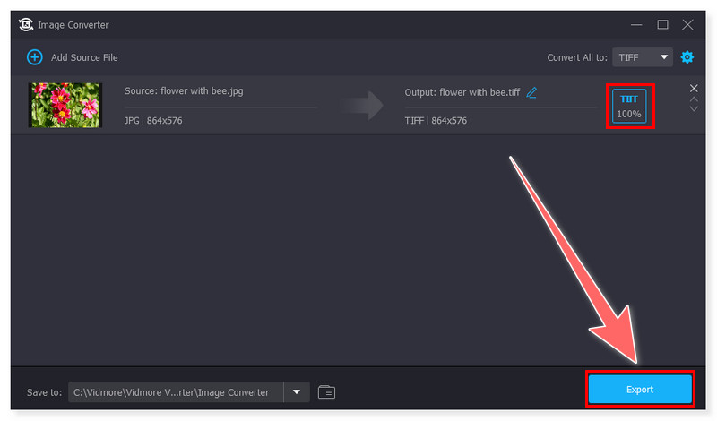 Vidmore TIFF画像エクスポート