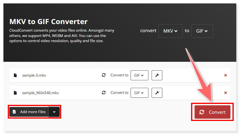 CloudConvert MKV ファイル