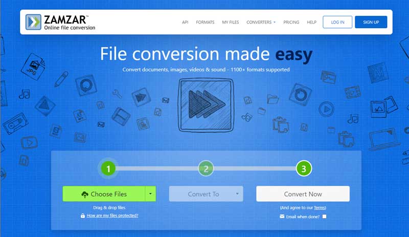 Zamzar で変換する
