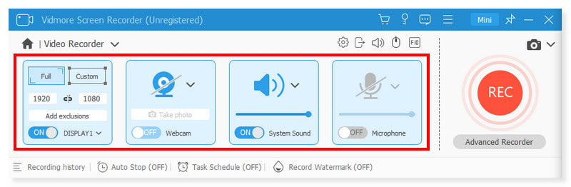 Vidmore レコーダーで音量を調整