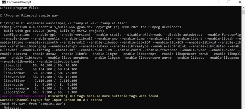 FLAC WAV FFmpeg 変換