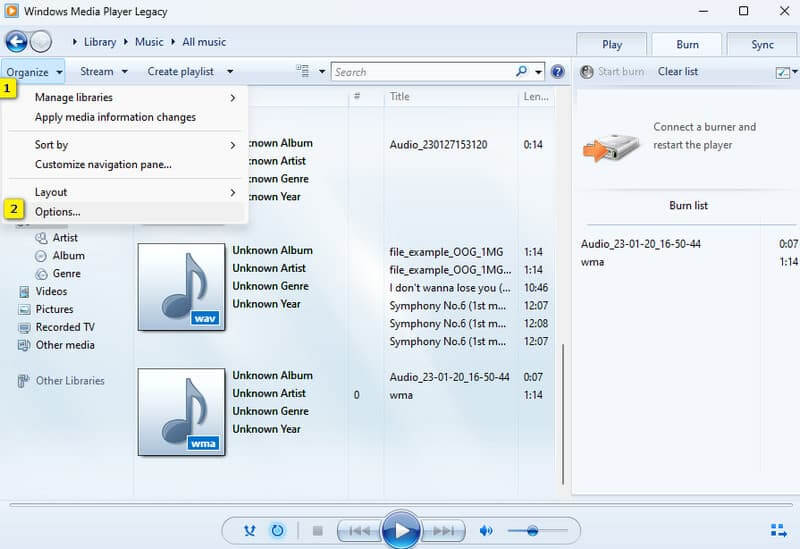 WMA を MP3 に変換 WMP 追加