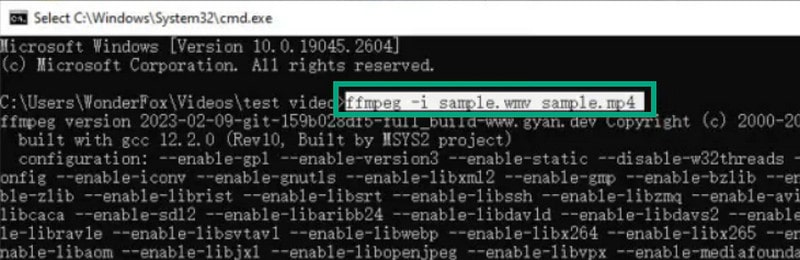 WMV MP4 FFmpeg 変換