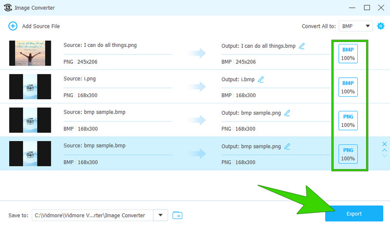 BMP PNG Vidmore 設定 変換