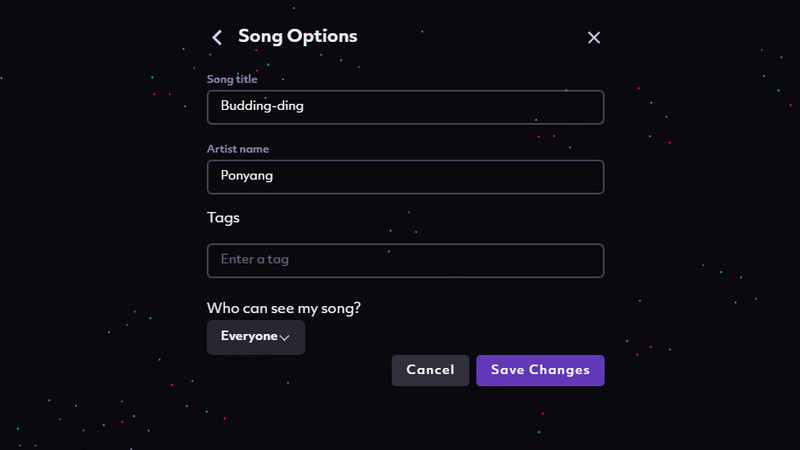 音楽情報の編集