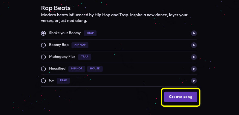 下の「作成」をクリック