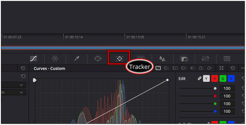 Trackerセクションを探す