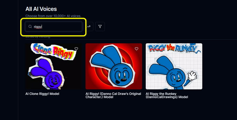 Riggy AI Voiceを検索