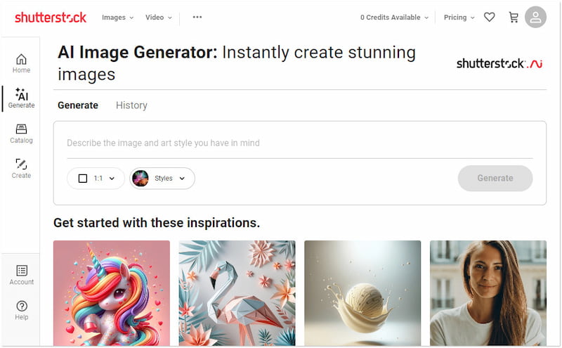 Shutterstock AI 画像ジェネレーター