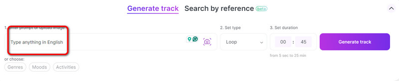 テキスト・ジャンル・タイプ・長さを入力