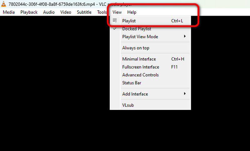 VLC View Playlist（再生リスト表示）