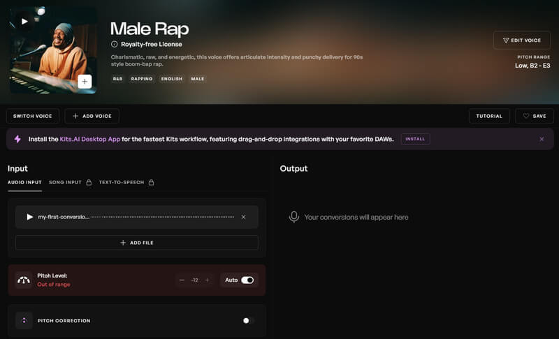 Kits AI ラッパーボイスジェネレーター