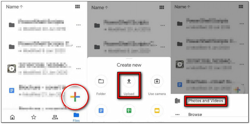 iPhone から Google ドライブに動画をアップロード