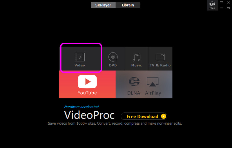 「ビデオ」をクリック WinX