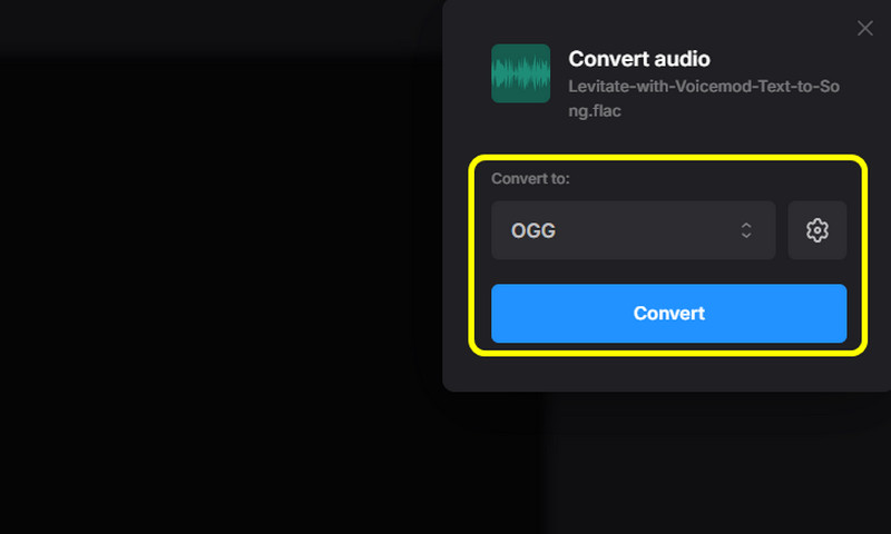 FLACをOGGに変換 Clideo