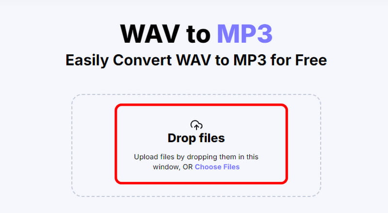 ファイルをドロップしてWAVをMP3に変換