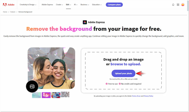 写真をアップロード