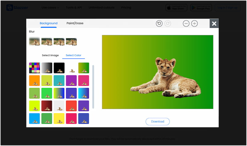 編集した画像をダウンロード