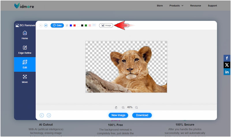 背景の差し替えを実行