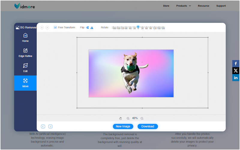 Vidmore 背景リムーバー オンライン