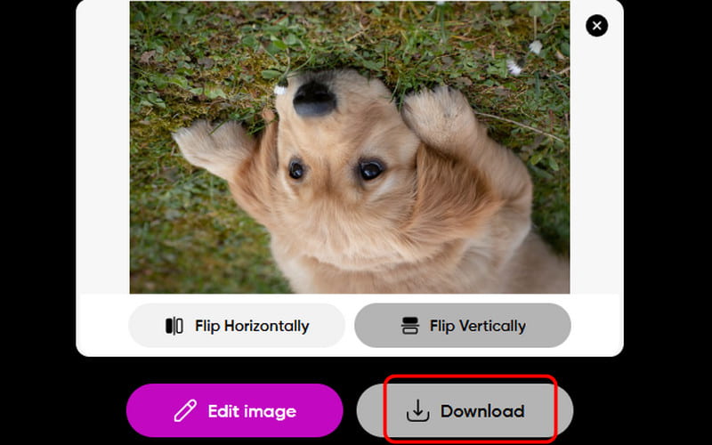 Picsartで「Download」ボタンをクリック