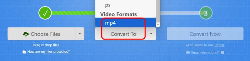MP4に変換 Zamzar