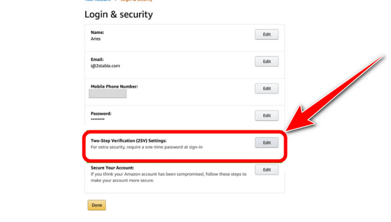2 段階認証を有効化する