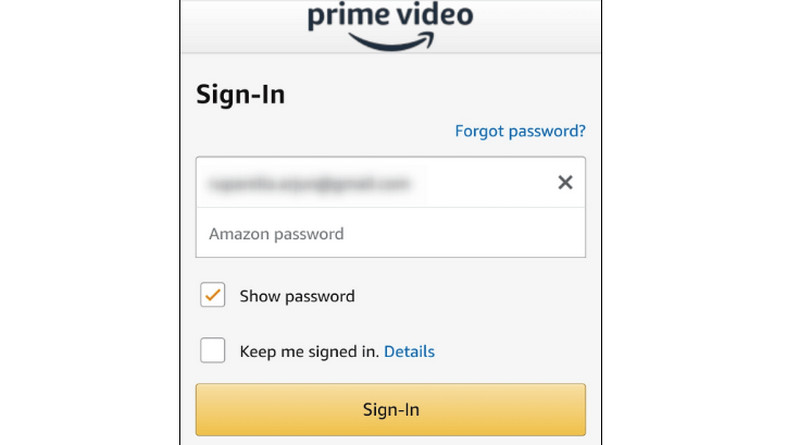 アカウントからサインアウト