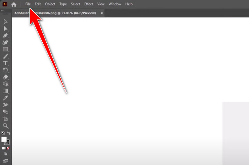 ファイルを開く JPG ファイル Illustrator