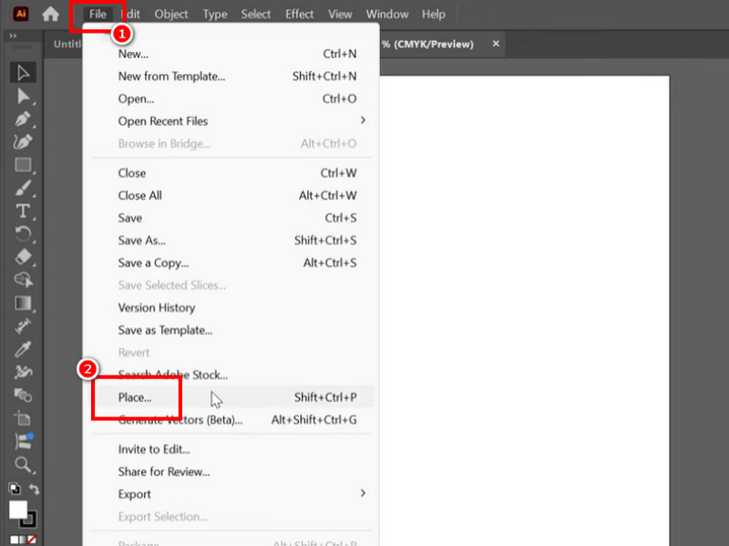 ファイル 配置 Illustrator
