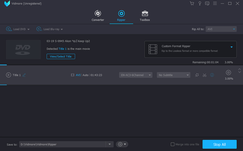 DVDをAVIにリッピングして変換