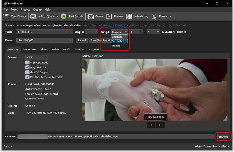 MP4をHandBrakeにインポートする
