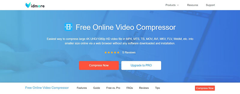 Free Online Video Compressor ファイルを追加