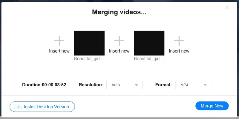 動画をアップロード