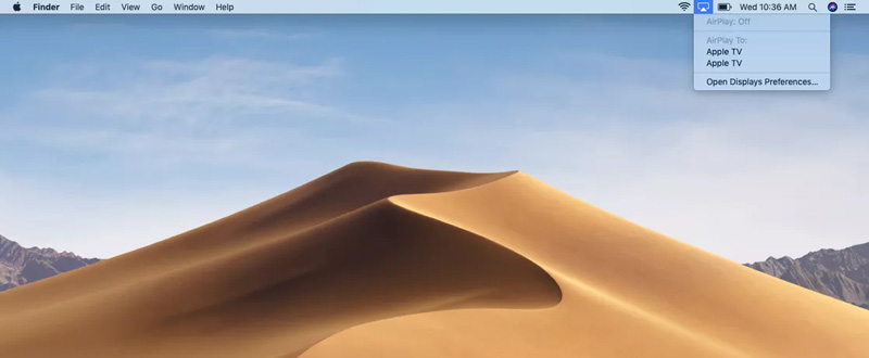 Mac から Apple へ AirPlay（Mac から Apple TV への AirPlay などを指すキャッチフレーズ）