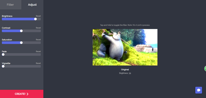 オンラインで動画を明るくする